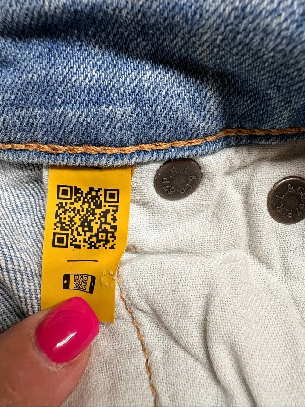 Polo Ralph Lauren Light Wash Patchwork Detail Fray Hem Flare Jeans Size 16 Kids